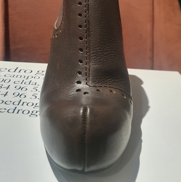Made in Spain Genuine Leather Pedro García Ankle Boots Brown 7.5-8 US - Picture 7 of 8